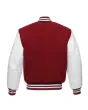 Cardinal Wool Body Varsity Jacket - Back View