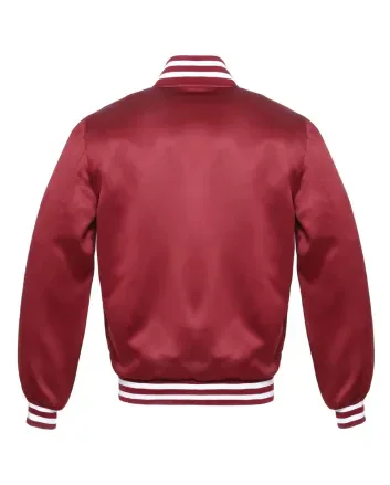 Cardinal Striped Satin Bomber Jacket