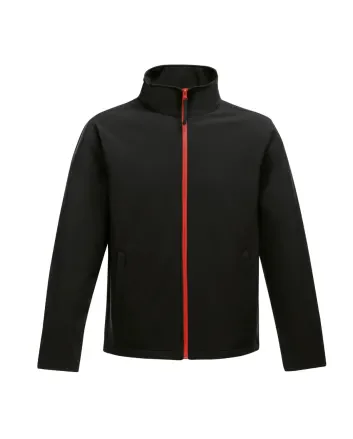 Jet Black Water-Resistant SoftShell Windbreaker Jacket