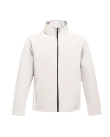 White Water-Resistant SoftShell Windbreaker Jacket